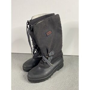 Sorel Boots Womens 8 Gray Winter Waffle Natural Rubber Felt Lined Kaufman Canada